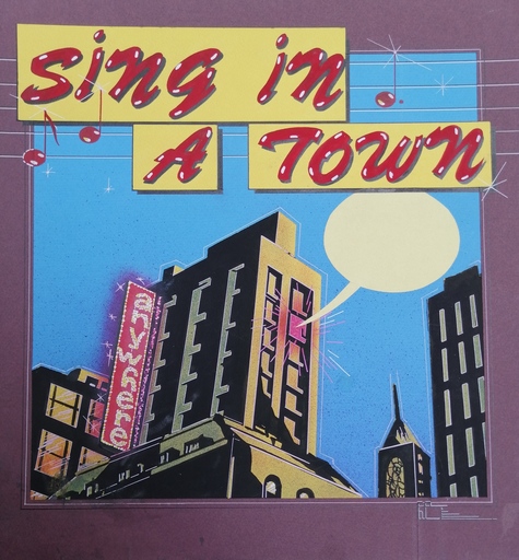 Gilles BOOGARTS - Disegno Acquarello - Sing in a town
