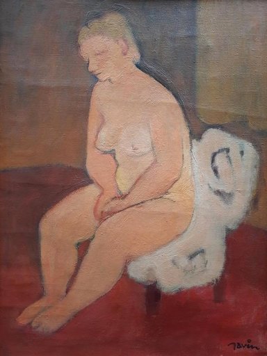 Maurice Louis SAVIN - Gemälde - La belle Denise - Paris XV