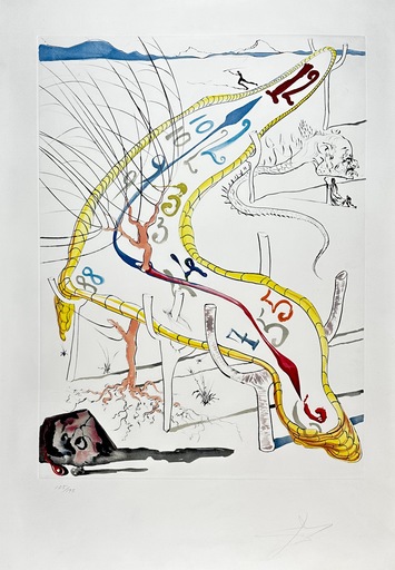 Salvador DALI - Estampe-Multiple - Conquest of Cosmos Frozen Watches of Space Time