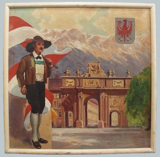 Josef BRUNNER - Gemälde - "Innsbruck in Austria", Oil Painting, 1930's