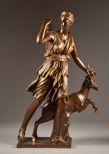 Ferdinand BARBEDIENNE - Skulptur Volumen - "The Diana of Versailles" / "Diana Huntress" 