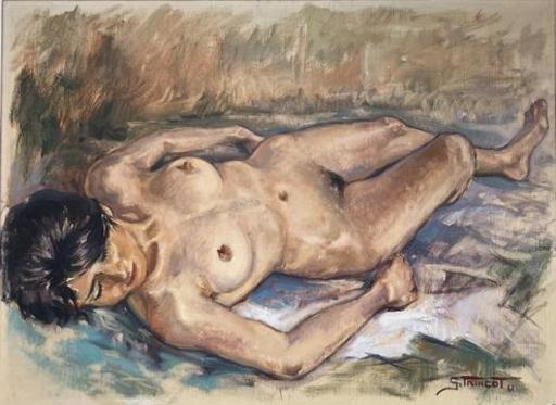 Georges TRINCOT - Gemälde - (69W) SCHLAFENDE FRAU