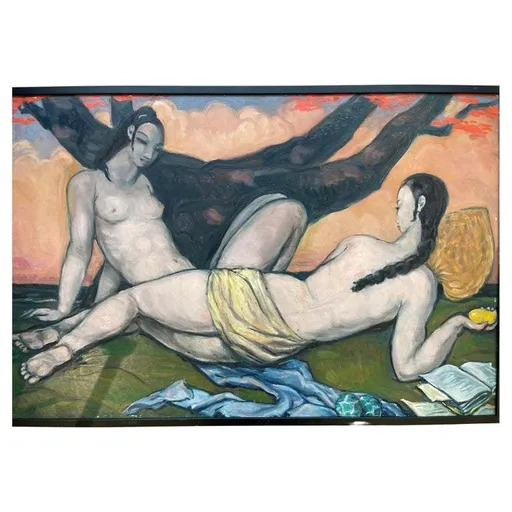 André MAIRE - Gemälde - André Maire – Peinture à l’huile « Femmes vietnamiennes sous
