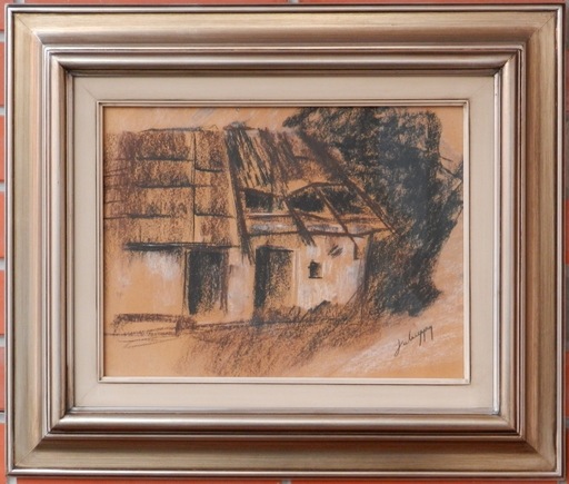 Zoltan PALUGYAY - Zeichnung Aquarell - House in a remote