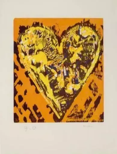 ジム・ダイン - 版画 - Woodcut Heart