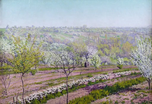 Gustave CARIOT - 绘画 - Verger fleuri