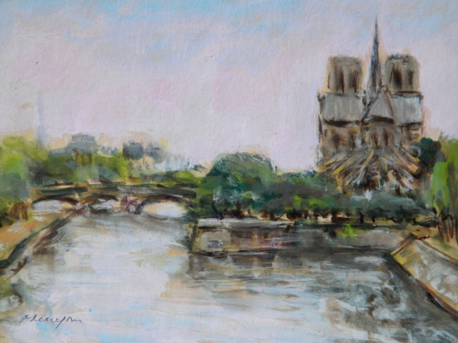 Pierre PETITFOUR - Drawing-Watercolor - PARIS - NOTRE DAME