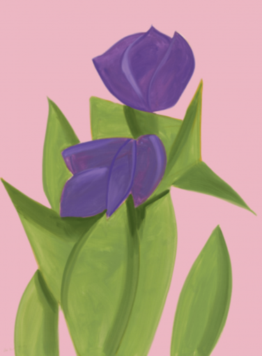 Alex KATZ - Estampe-Multiple - Purple Tulips 2