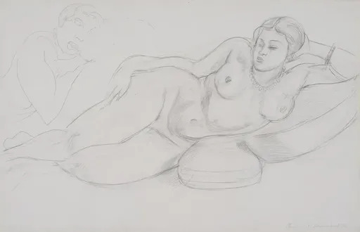 Henri MATISSE - Disegno Acquarello - Femme Couchée