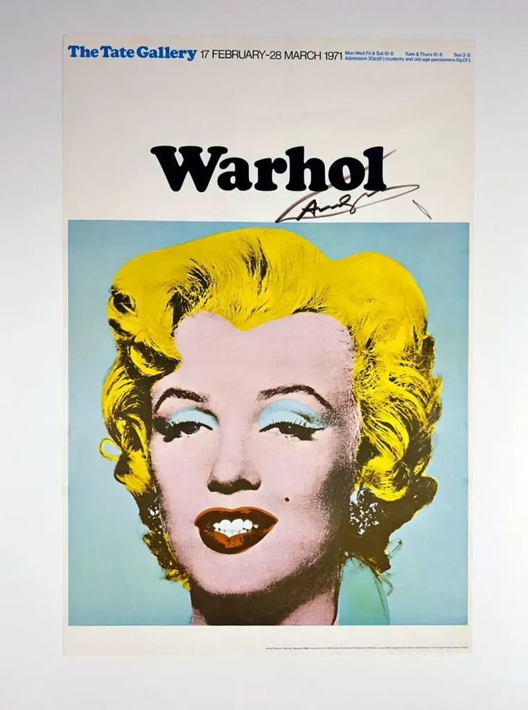 Tate Gallery Marilyn Monroe Exhibition Poster (Signed) by | Andy
