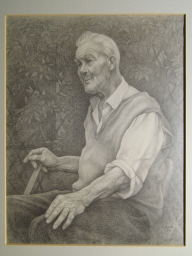 A.M PARKIN - Zeichnung Aquarell - Mr. Chown in his Garden