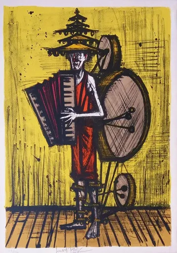 Bernard BUFFET - Stampa-Multiplo - Homme-orchestre