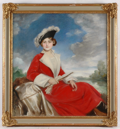 Portrait of Lady in Riding Dress" , ca  by   Adolf PIRSCH