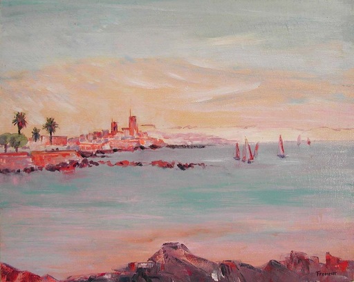 Michèle FROMENT - 绘画 - ANTIBES - les remparts Ref 99H