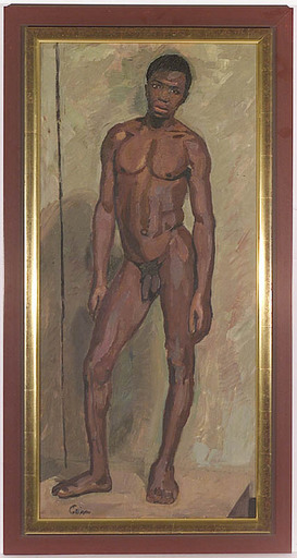 Benny COHN - Pintura - "Nude African Boy" by Benny Cohn, 1920s