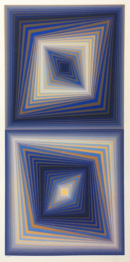 Victor VASARELY - Print-Multiple - Bi-Rhombs