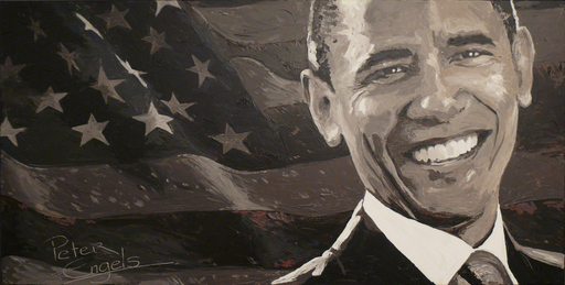 Peter ENGELS - Painting - Barack Obama