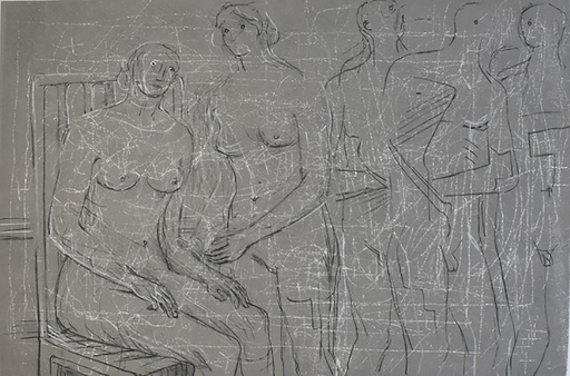亨利•摩尔 - 版画 - Group of Figures