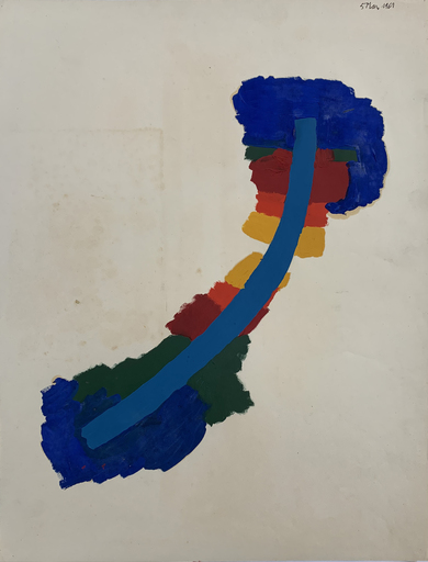 Bernard LASSUS - Gemälde - Variation d'un bleu suivant son contexte