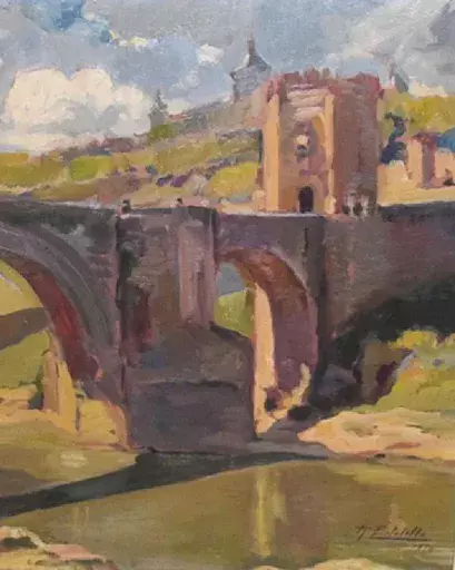 Ramón ESTALELLA - Gemälde - Alcantara Bridge