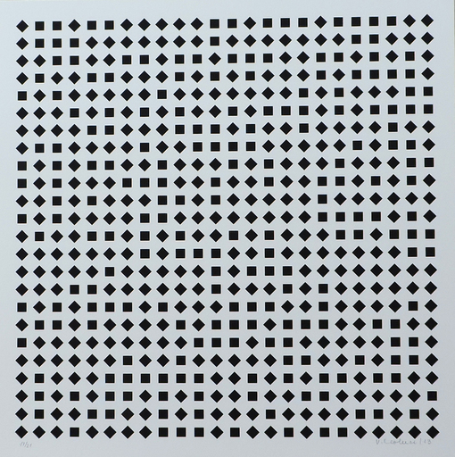 Vera MOLNÁR - Druckgrafik-Multiple - carrés en deux positions 1