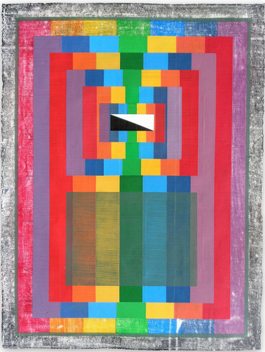 Michael BARRINGER - Dibujo Acuarela - Organic Geometry (Spectrum I) 