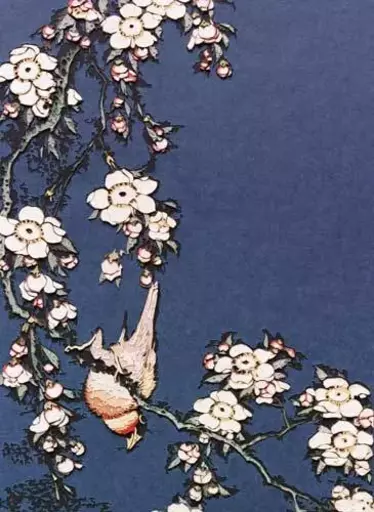维克•穆尼斯 - 照片 - Bullfinch and Weeping Cherry, from Small Flowers, after Hoku