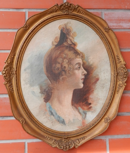Max KURTH - Peinture - Portrait of young woman
