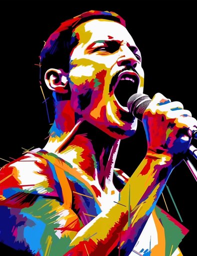 Alberto RICARDO - Grabado - Freddie Mercury 01