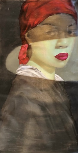 Attasit POKPONG - Gemälde - Lady in red no. 1