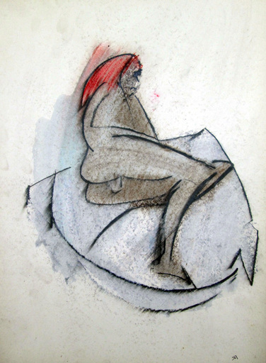 Paolo AMBROSIO - Drawing-Watercolor - Figura
