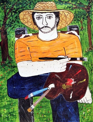 Francisco VIDAL - Pittura - Artist on Landscape
