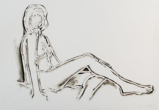 汤姆•韦瑟尔曼 - 版画 - Monica reclining towards right