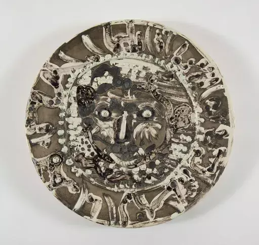 Pablo PICASSO - Ceramic - Visage de faune tourmenté