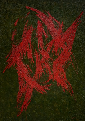 Ihar BARKHATKOU - Pittura - Red Portrait III