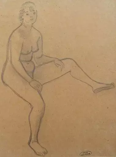 安德列·德兰 - 水彩作品 - Sitting Nude