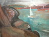 Jacques LESTRILLE - Painting - regate dans l`estuaire