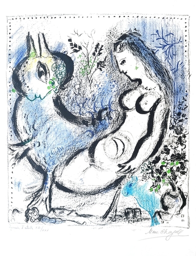 Marc CHAGALL - Stampa-Multiplo - The Blue Nymph