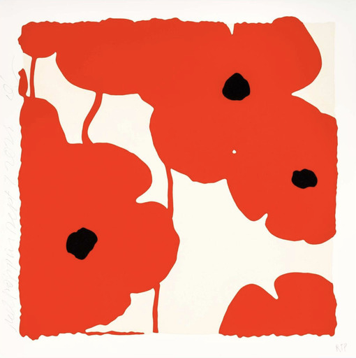 Donald SULTAN - Grabado - Red Poppies, Sept 7