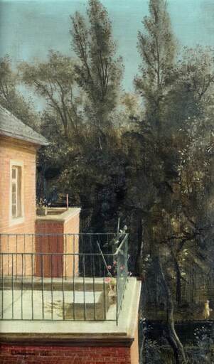 Theo CHAMPION - Peinture - Der Balkon