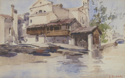 Ludovico ZAMBELETTI - Drawing-Watercolor - Fischerboote / Barche da pesca / Fishing boats