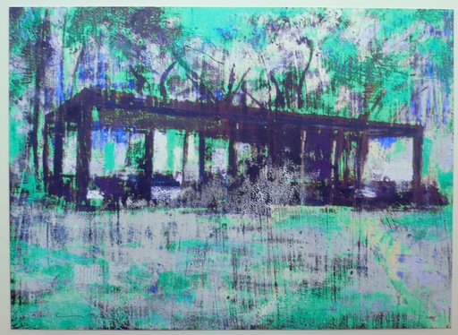 Enoc PEREZ - Estampe-Multiple - Glass House turquoise