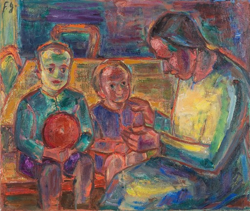 Marianne FIEGLHUBER-GUTSCHER - Painting - Mutter mit Kindern
