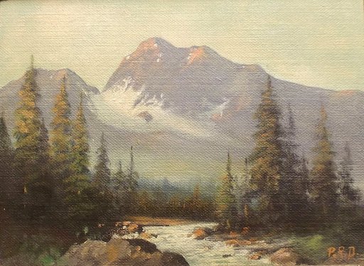 Peter Raymond DREW - Painting - "California" - "High Sierras & Trout Stream"