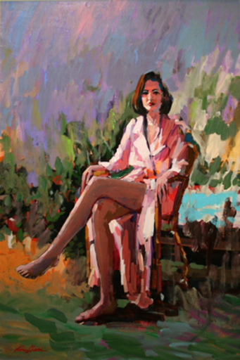 Kerry HALLAM - Peinture - Unknown (Woman)