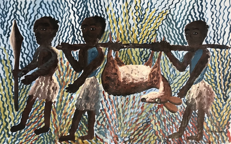 Kabinda Kunkulu VICTOR - Painting - Retour de chasse