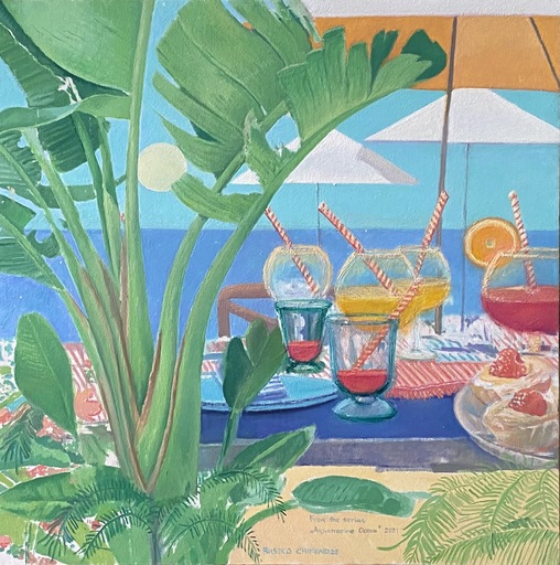 Rusiko CHIKVAIDZE - Gemälde - Aquamarine Ocean