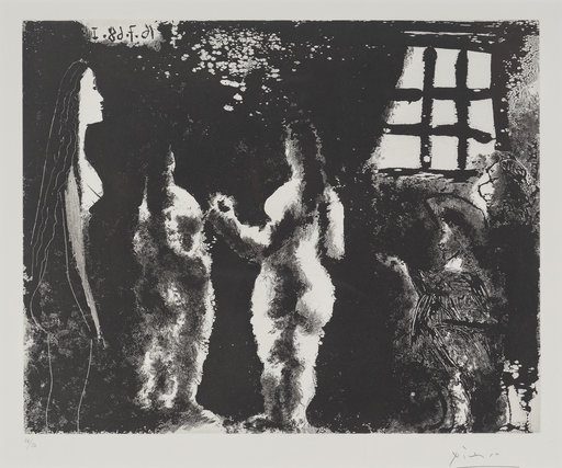 Pablo PICASSO - Druckgrafik-Multiple - En Pensant à Goya: Femmes en Prison