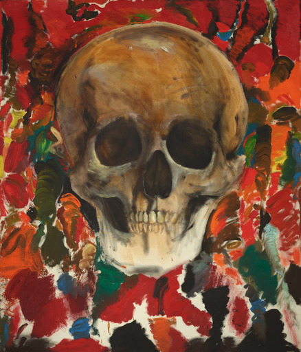 Jim DINE - Gemälde - The Face in the Rage of Red