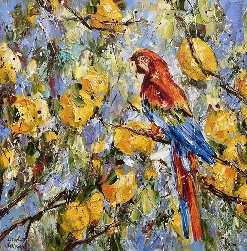 Diana MALIVANI - Painting - Parrot